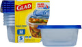 Glad GladWare Medium Rectangle Food Storage Containers, 24 Oz, 5 Count