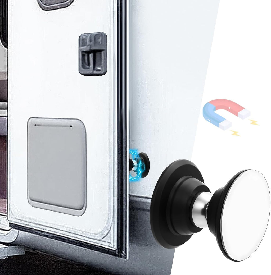 Acostop RV Magnetic Door Catch with Adhesives Screws, 1 Pack
