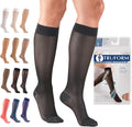 Truform Sheer Compression Stockings, 15-20 mmHg, Women's Knee High Length, 20 Denier, Nude, Medium