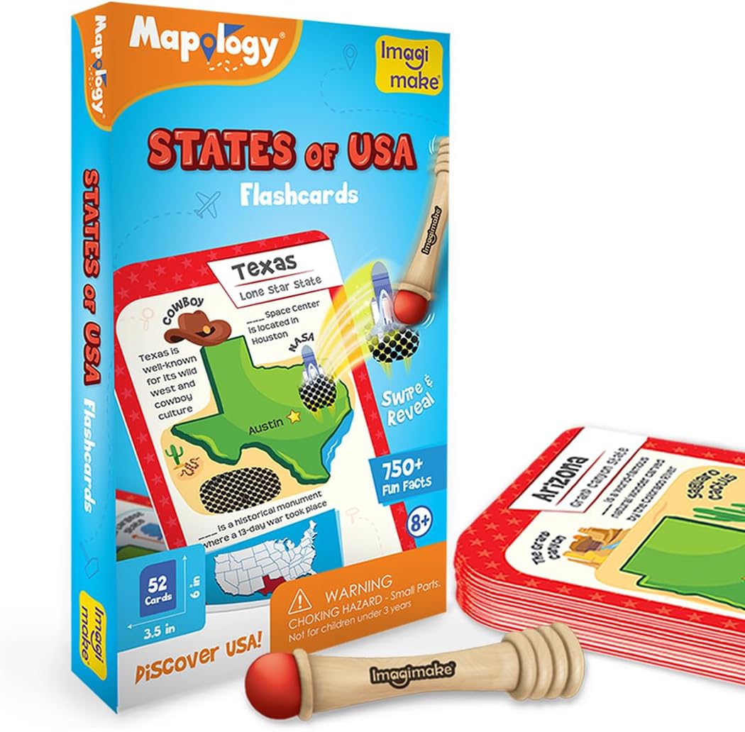 Imagimake Mapology USA Map Jigsaw Puzzle, Learn States, Capitals with Flags