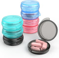 Urekt Small Pill Box, (4 Pack) Travel Pill Case Portable Daily Pill Organizer Mini Medicine Storage Container for Pocket Purse Cod Liver Oil Storage Box Earplug Case