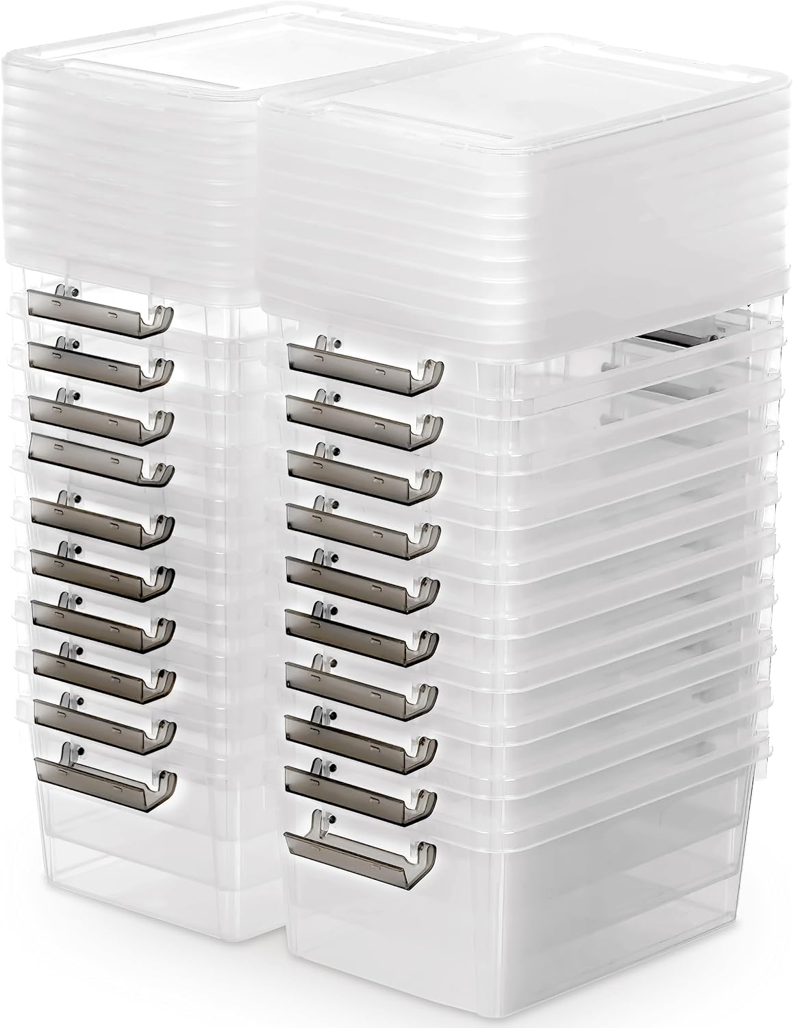Citylife 6Packs 7.8Qt Plastic Storage Bins with Lids, Clear Organizer