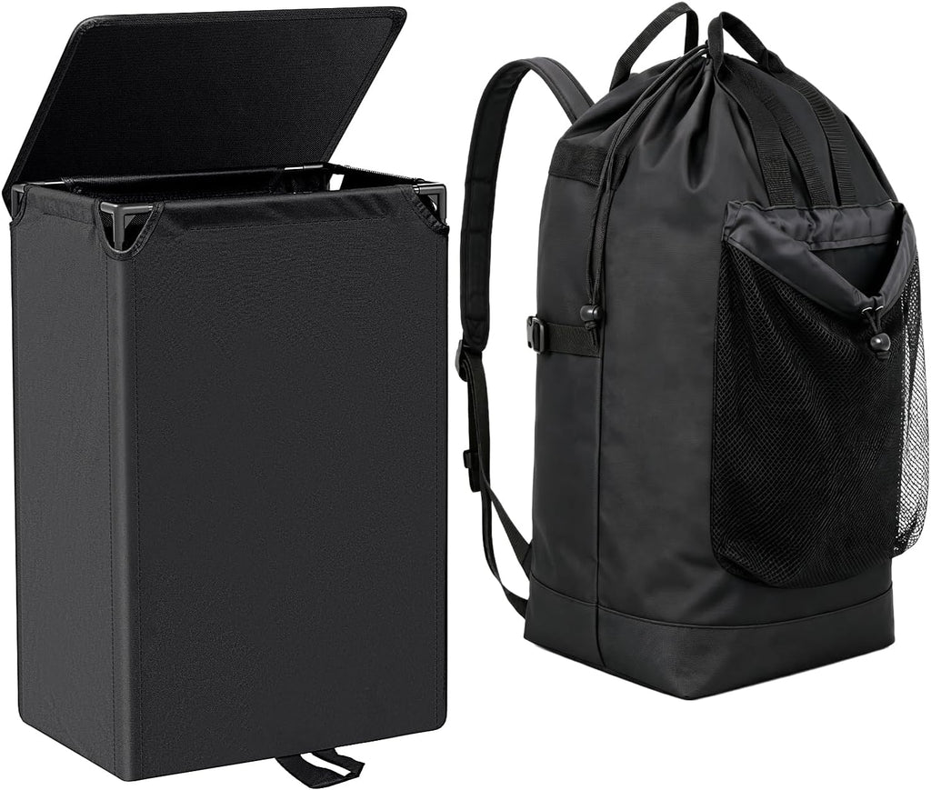 Foluck 60L 2-in-1 Laundry Hamper with Waterproof Laundry Backpack