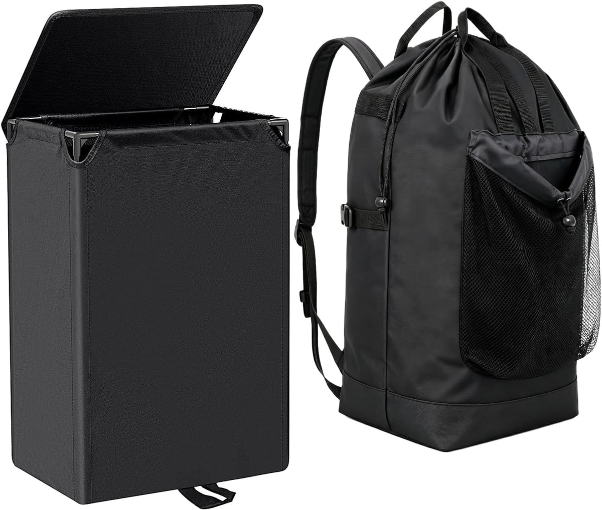 Foluck 60L 2-in-1 Laundry Hamper with Waterproof Laundry Backpack