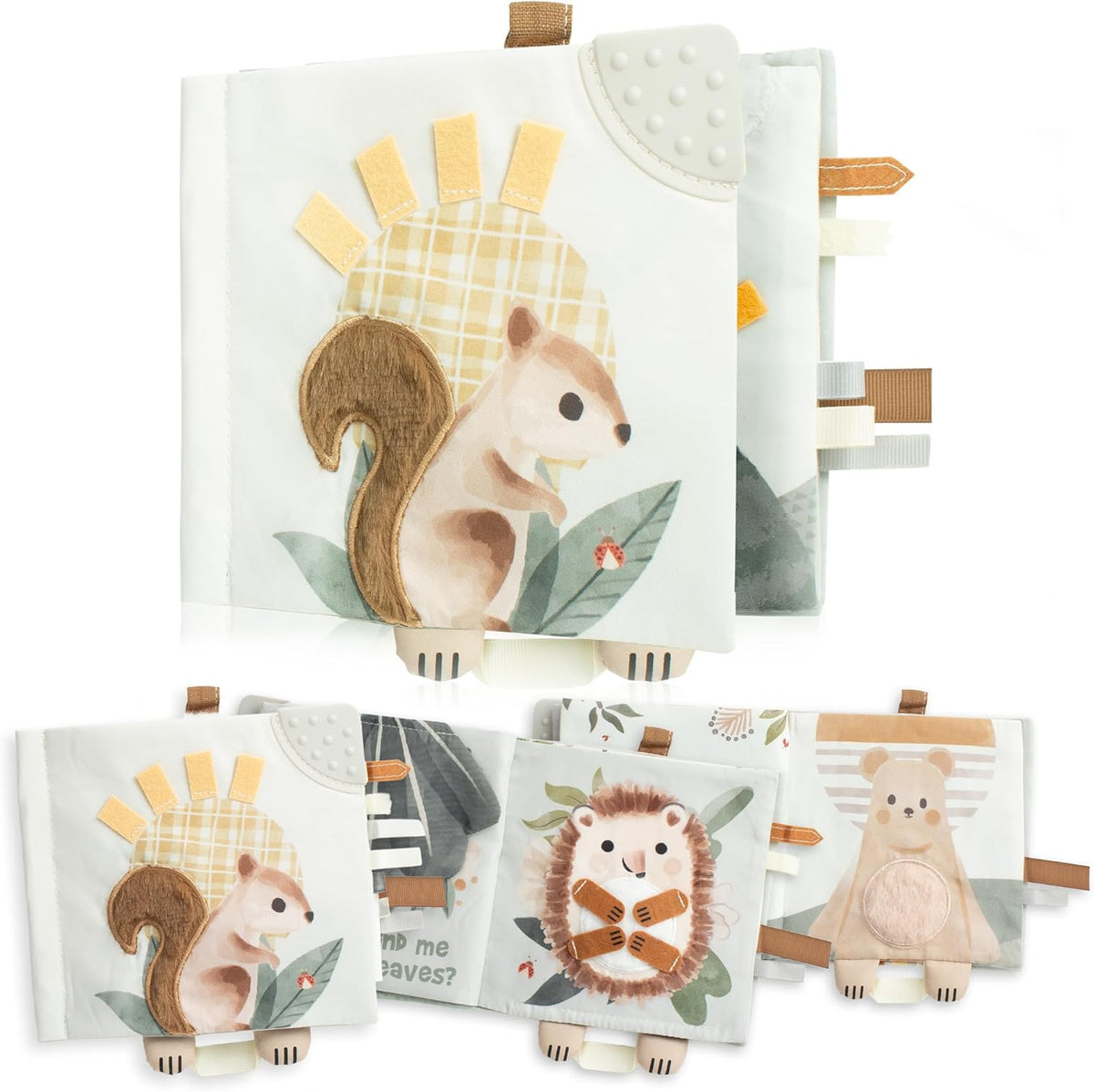 Soft Baby Book with Touch and Feel Pages - Cute Sensory Toy for Babies