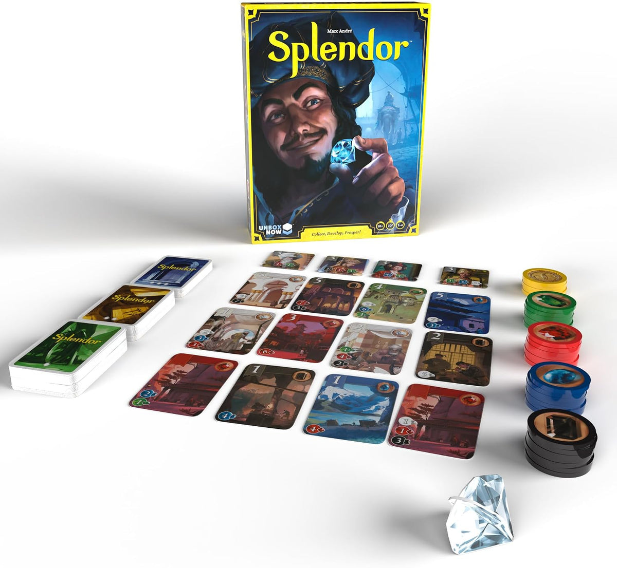 Asmodee Splendor Gem Trading Strategy Board Game, 2-4 Players