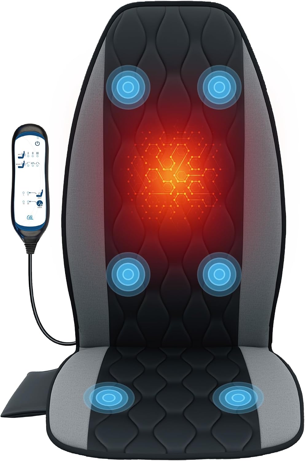 Vibration Massage Chair Pad, Back Massager with Heat, Massage Seat Cushion