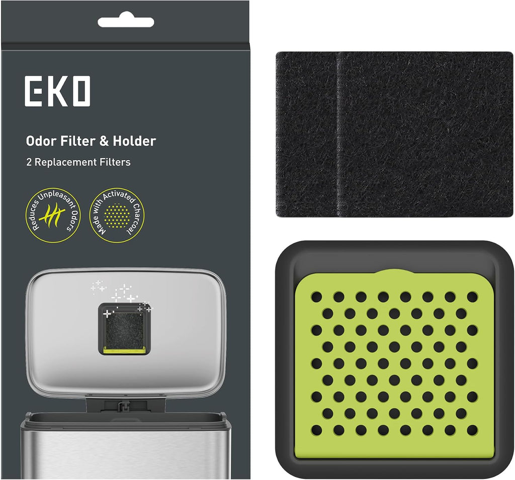EKO Trash Can Deodorizer Filter Kit with Case, 2-Pack