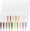 50-Pack 3ml Disposable Plastic Pipettes — Graduated Transfer Droppers for Essential Oils, Resin Art, Science Labs, Soap Making & DIY Crafts | LDPE | Clear with Easy-Read Scale