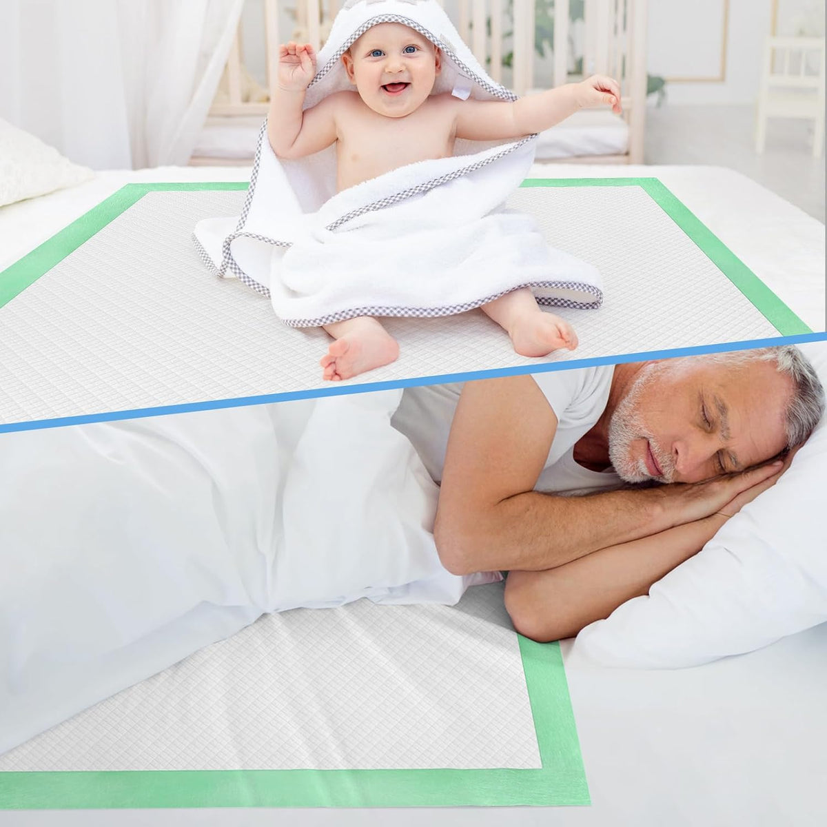 50 Ct Hospital Grade 130 Gram 36” x 36” Max Absorbency Disposable Underpads