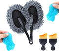 IPELY 3 Pack Large Microfiber Car Duster Exterior Scratch Free with Extendable, Car Duster Interior Multipurpose dust Cleaning