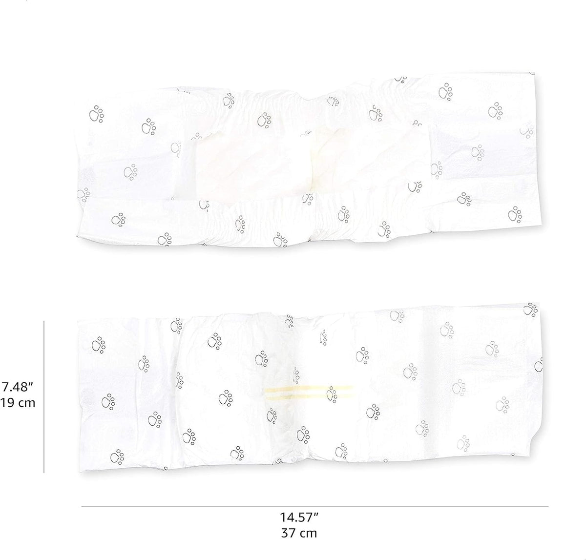 Amazon Basics Super Absorbent Male Dog Diapers, Leak-Proof Disposable Wrap with Wetness Indicator, Secure Fit, Breathable, X-Small, 30 Count