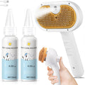 Pet Steam Brush for Dog & Cat Includes Waterless 2*Shampoo