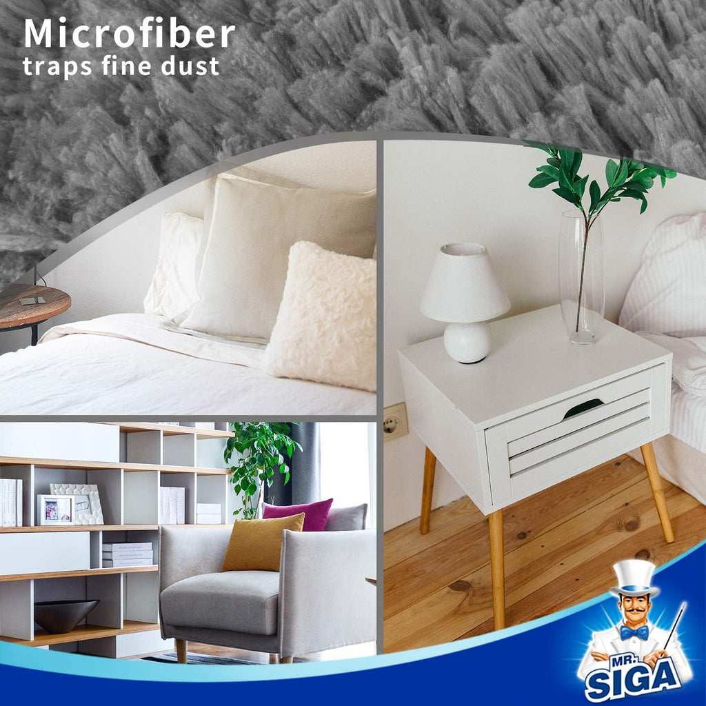 MR.SIGA Lint Free Microfiber Duster, Washable Duster for Household Cleaning