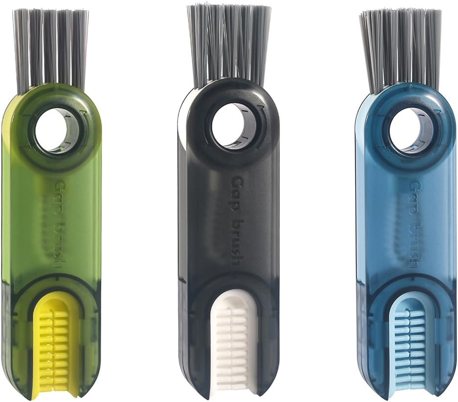 3 in 1 Cup Lid Gap Cleaning Brush Set, Multifunctional Insulation Bottle Cleaning Tools, Mutipurpose Tiny Silicone Cup Holder Cleaner, Home Kitchen Cleaning Tools