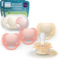 Philips Avent Ultra Soft Baby Pacifier, 0-6 Months, BPA-Free, 4-Pack