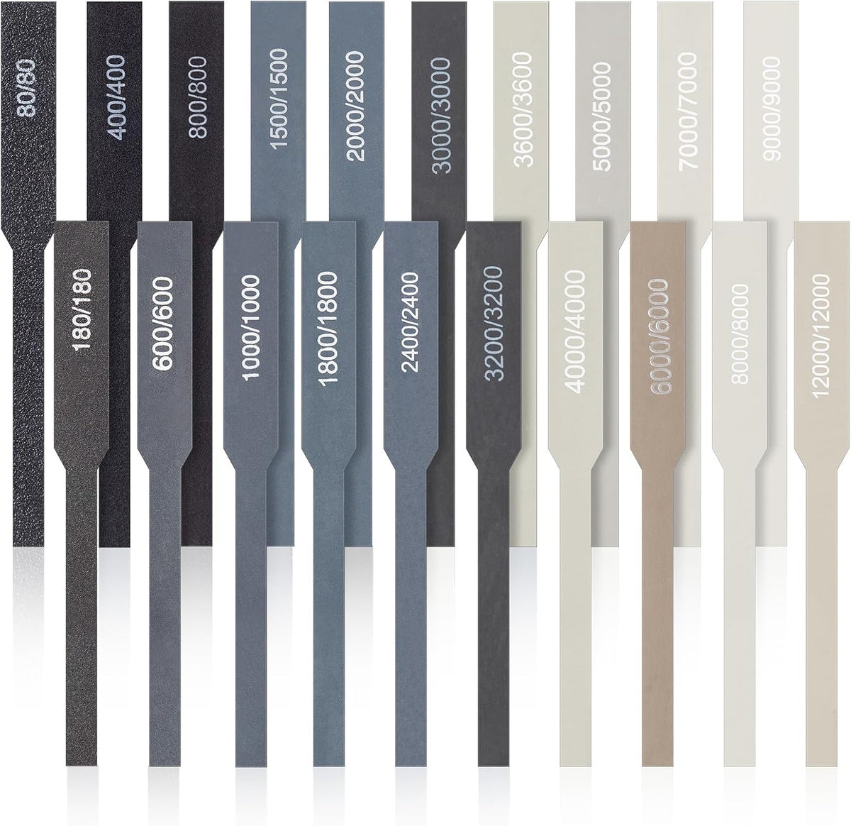 Honoson 20 Pcs Sanding Sticks Model, Low and High Grits, Double Angle Shape