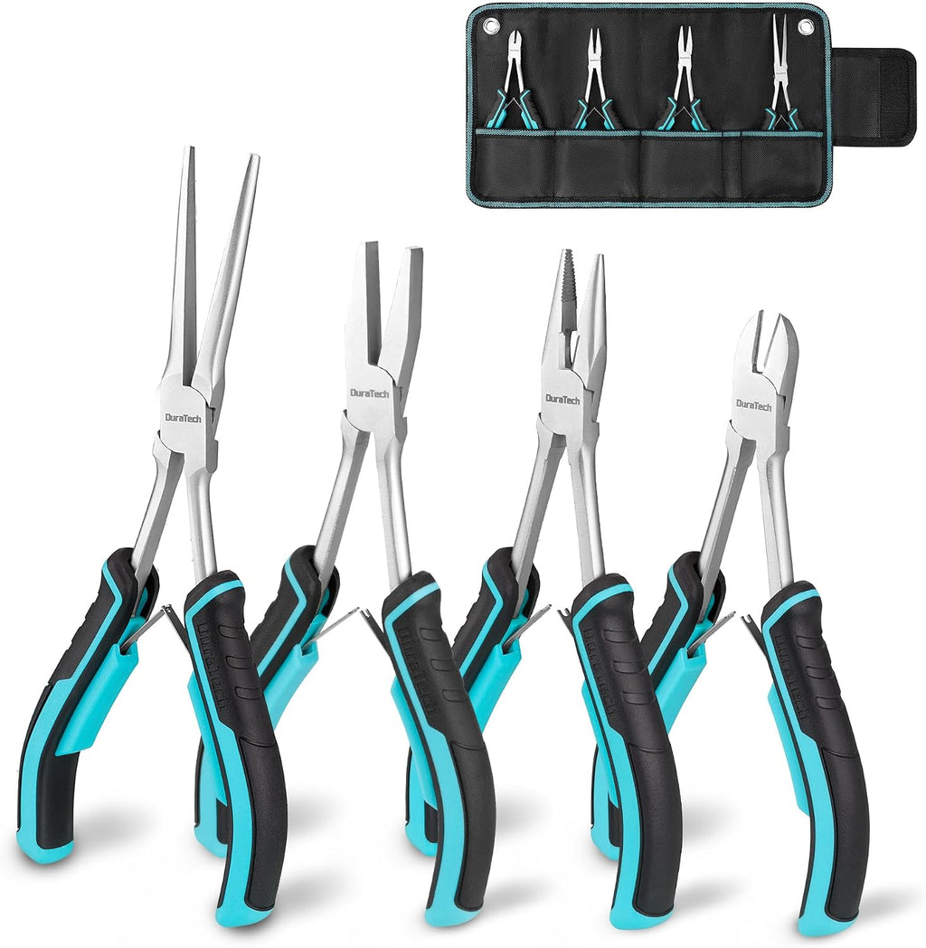DURATECH 2PCS 7" Long Reach Needle Nose Pliers Set