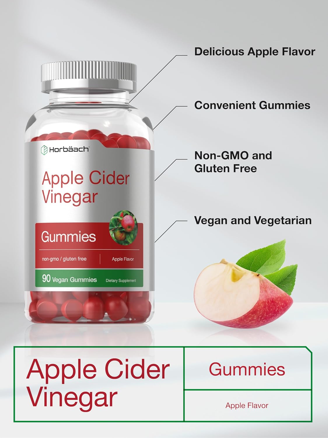 Horbäach Apple Cider Vinegar Gummies | 90 Count