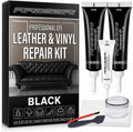 ARCSSAI Black Leather & Vinyl Repair Kit for Car Seats and Furniture