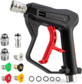Short Pressure Washer Gun with 1/4" QC,with 5 Spray Nozzle Tips