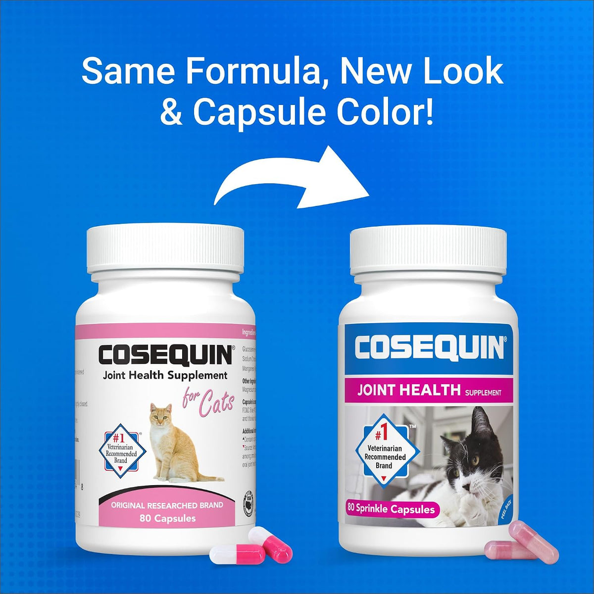Nutramax Cosequin Joint Supplement for Cats, Easy Sprinkle Capsule, 80ct