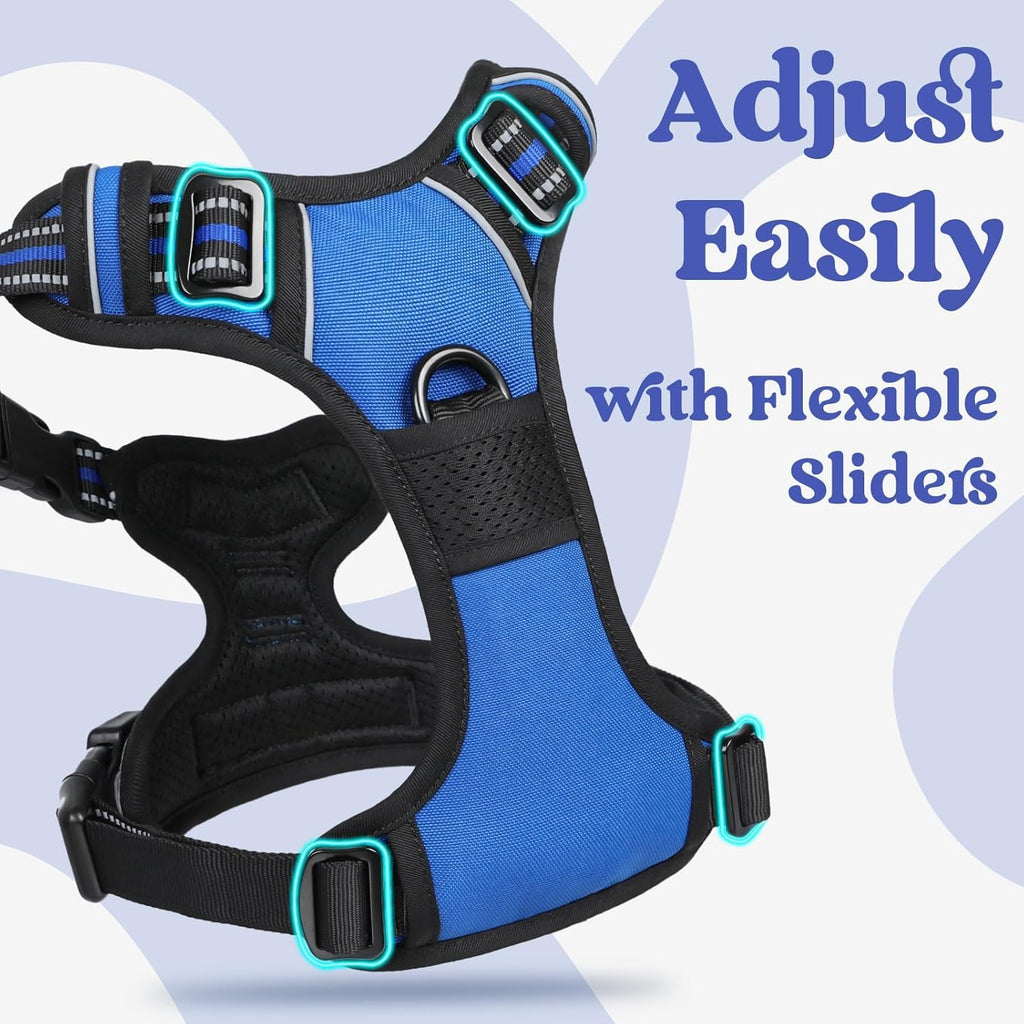 rabbitgoo Dog Harness for Large, Updated Easy On & Off with 3 Buckles