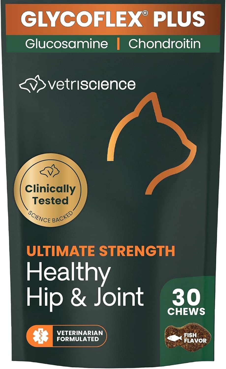 VetriScience Extra Strength Healthy Hip & Joint for Cats, Chicken, 60 Count