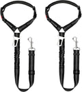 BWOGUE 2 Pack Dog Seat Belt for Car, Headrest Restraint Safety Leads
