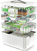ARSTPEOE 3-Tier Medicine Organizer - Portable Medicine Cabinet with Handle