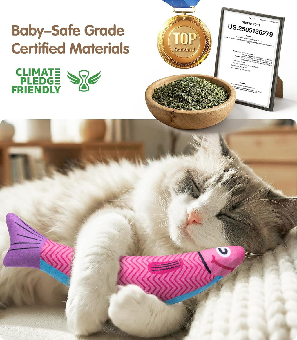 PetBusy Cat Toys with [5000 mg A+Natural Catnip & Silvervine] Kicker Fun