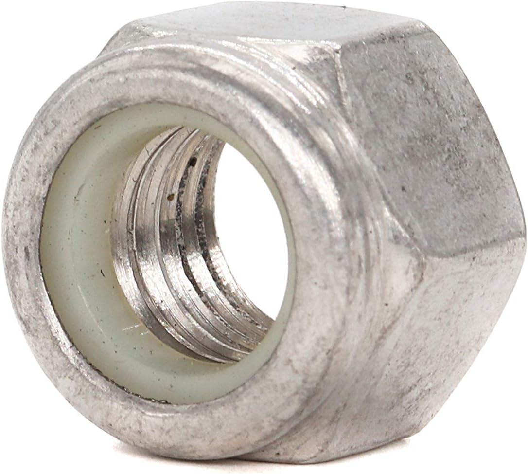 50pcs 1/4-20 Inch Nylon Inserted Self Locking Nuts - 304 Stainless Steel, 1/4" Nylock Nuts for Furniture, Tools, Handle