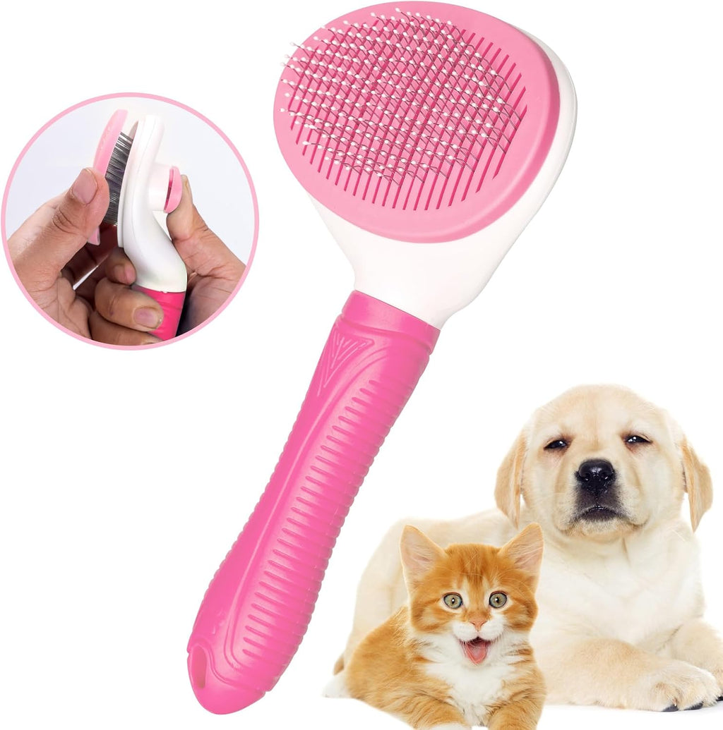 Aogeili Self‑Clean Slicker Brush for Dogs, Cats & Rabbits, 7.87 x 4.13 in