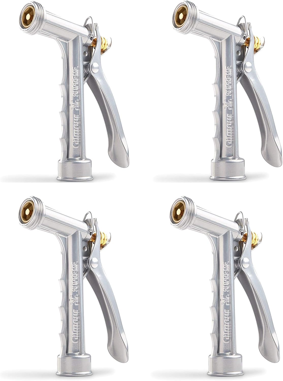 Gilmour Solid Metal Hose Spray Nozzle with Threaded Front - Garden Watering - 573TF, 4 Pack