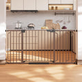Cumbor 30-48 in Baby Gate for Stairs, Auto Close Dog Gate Indoor, White