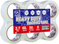 P PERFECTAPE Heavy Duty Packing Tape 6 Rolls, Clear, 2.7 mil, 1.88" x 60Y