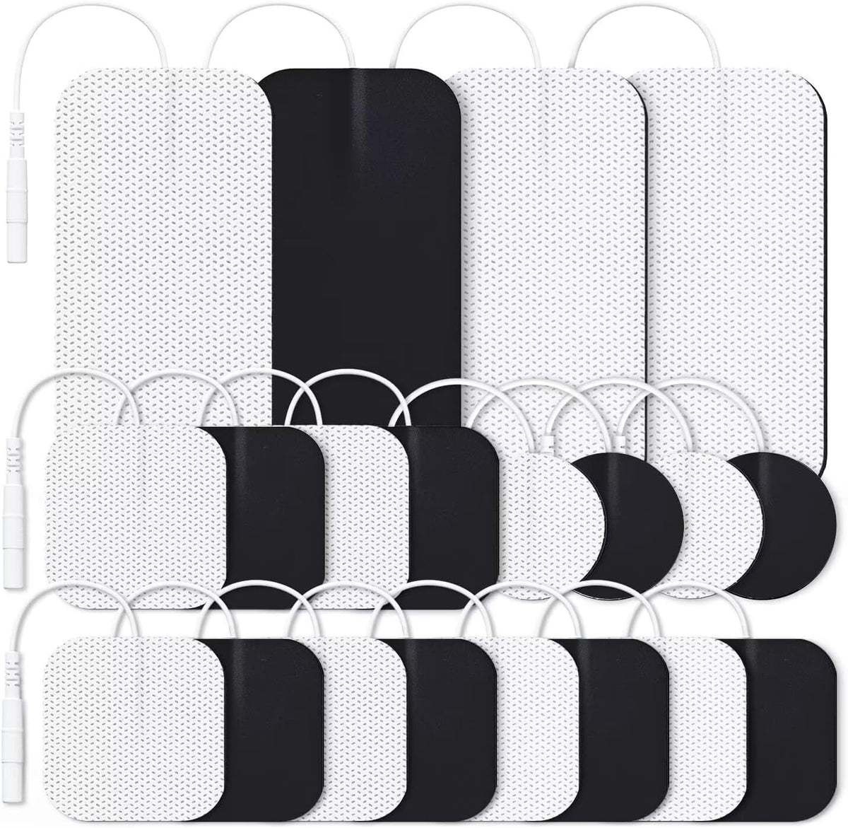 AUVON TENS Unit Replacement Pads Combination Set, Latex-Free, 20 Pcs