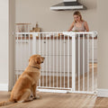 Cumbor 30-46" Baby Gate for Stairs, Auto Close Dog Gate for the House Black