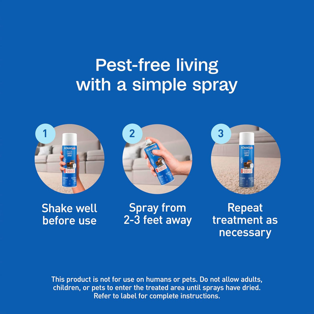 ADAMS Plus Flea & Tick Carpet Spray, Flea Spray for Home, 16 Oz