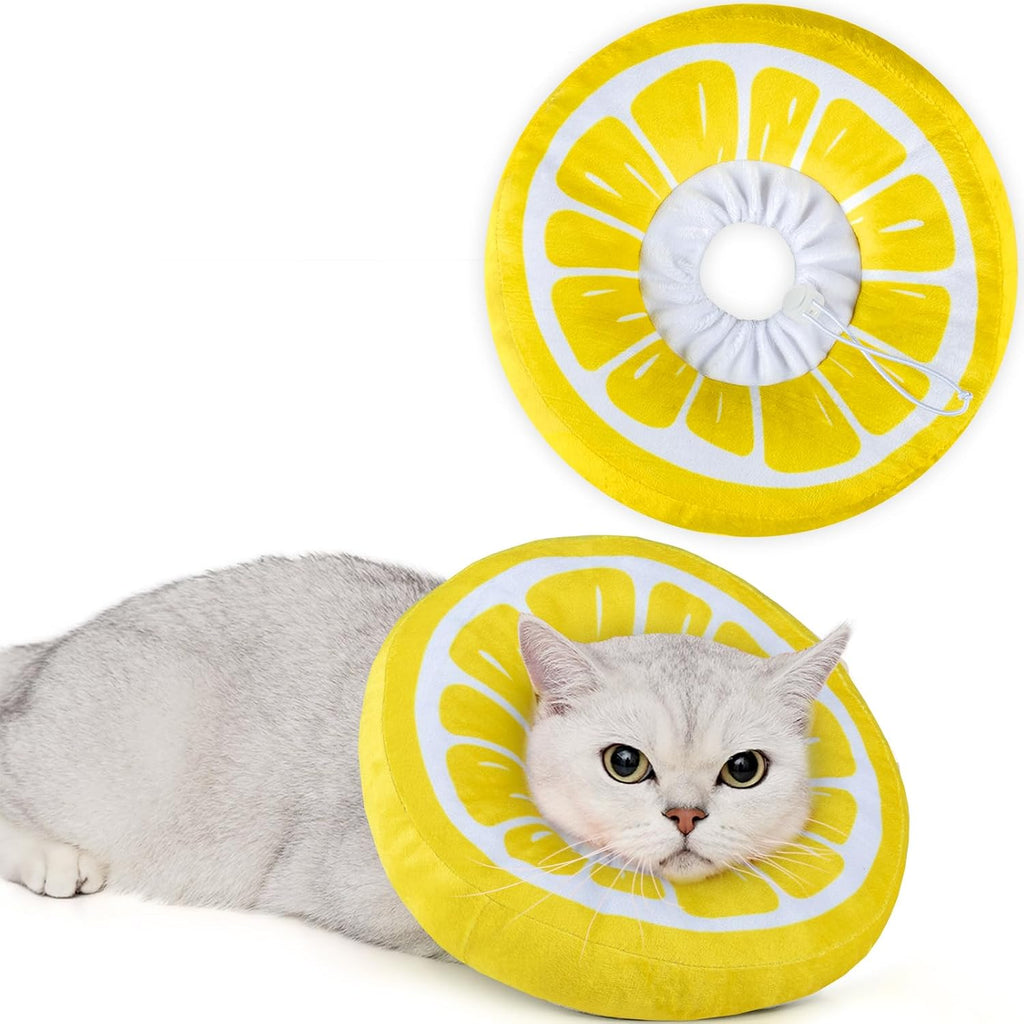 ANWA Adjustable Cat Cone Collar Soft, Cute Cat Donut Collar After Surgery