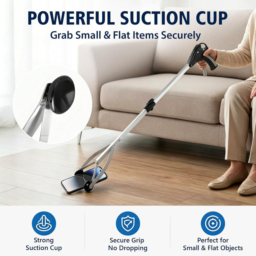 2Pack 32" Suction Cup Grabber Reacher Tool with Quick Trigger Handle