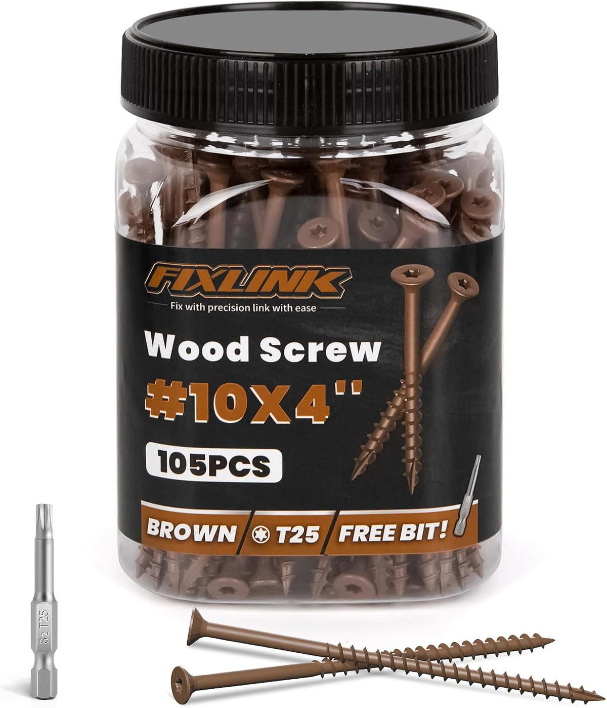 Deck Screws 3 Inch, 310PCS, FIXLINK #10 x 3 Wood Screws, Tan