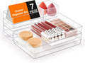 SMARTAKE 7 PCS Drawer Organizer, 4-Size Desk Drawer Organizer Trays