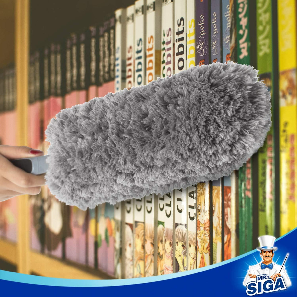MR.SIGA Lint Free Microfiber Duster, Washable Duster for Household Cleaning
