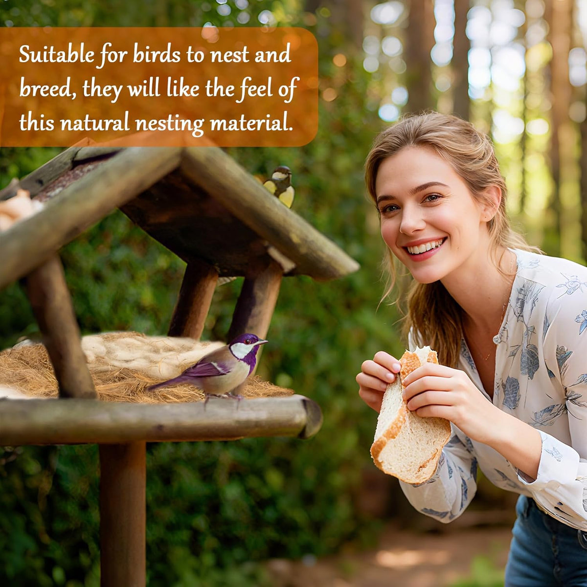 Sukh Bird Nesting Material - Bird Nest Bedding for Hummingbird Finch