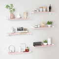 Floating Shelves for Wall, Shelves for Decor Storage,6Pcs 16'',Black