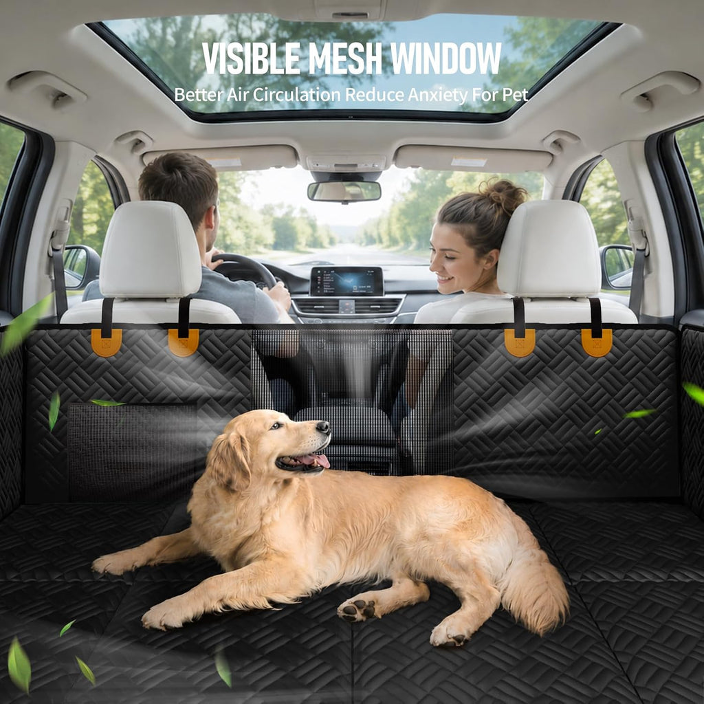 PROZAR Dog Car Seat Cover for Back Seat, Hard Bottom Back Seat Extender