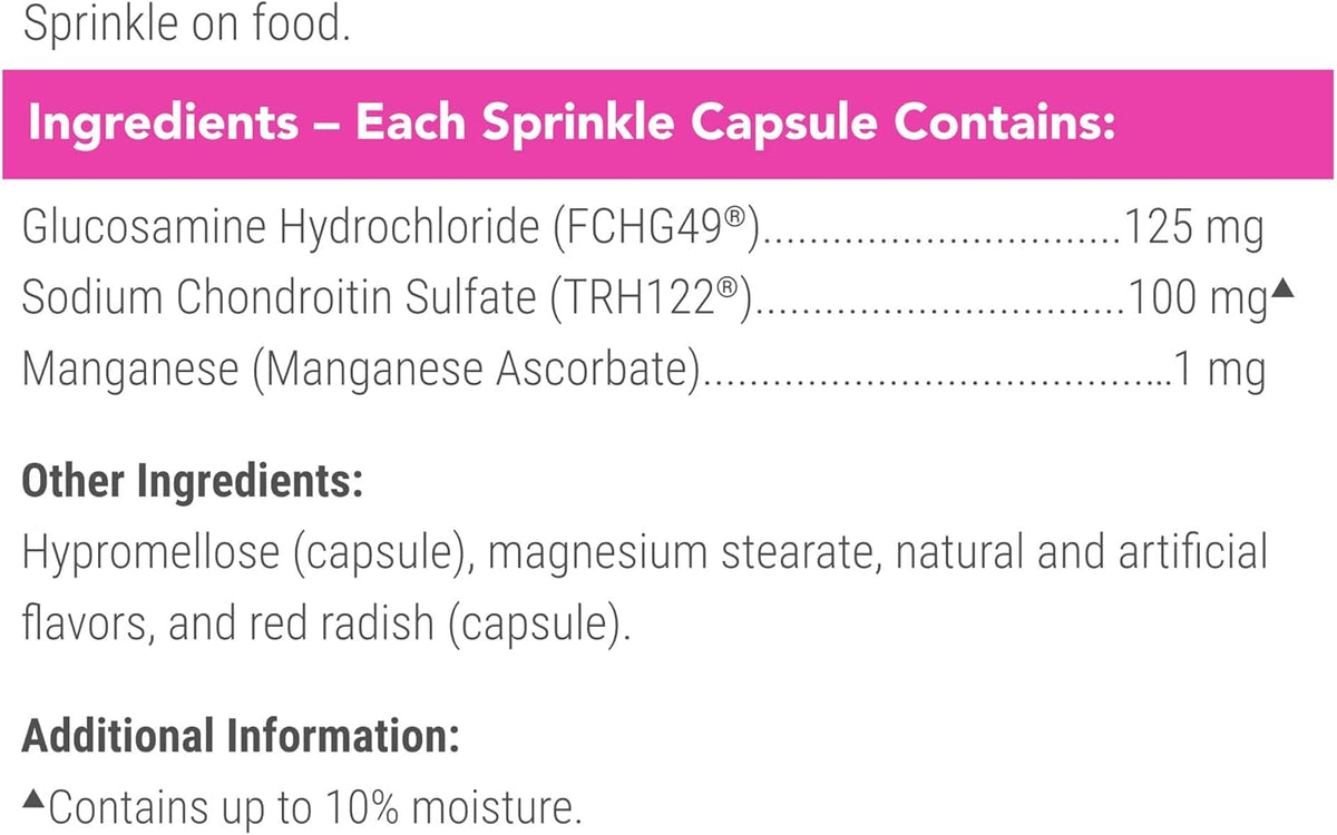 Nutramax Cosequin Joint Supplement for Cats, Easy Sprinkle Capsule, 80ct
