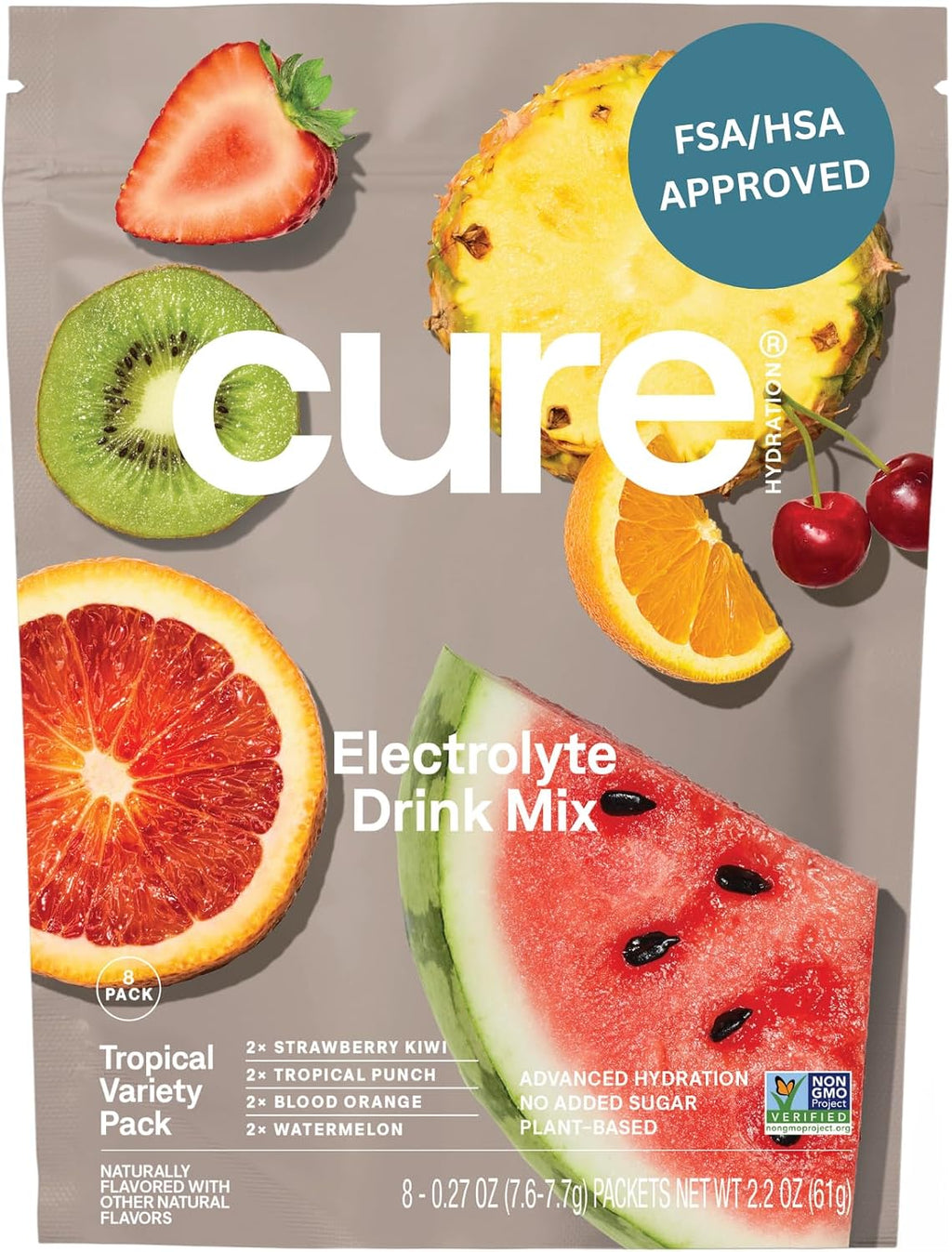 Cure Hydration - Electrolyte Drink Powder Classic Variety Pack 8 Packets