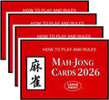 4 Pcs NM-JL 2026 Mah-Jong Cards Rules Large Size Revised Version